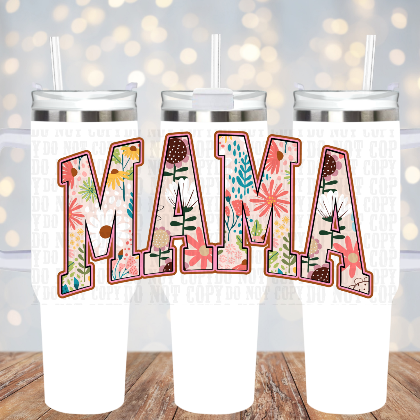 40oz TROPICAL MAMA UV DTF CUP WRAP