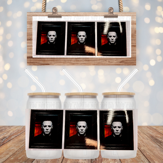 PORTRAIT HORROR UV DTF CUP WRAP