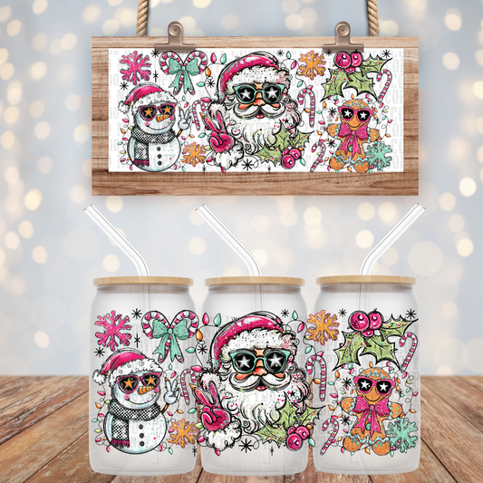 SASSY SANTA UV DTF CUP WRAP