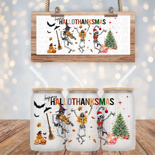 HAPPY HALLOTHANKMAS UV DTF CUP WRAP