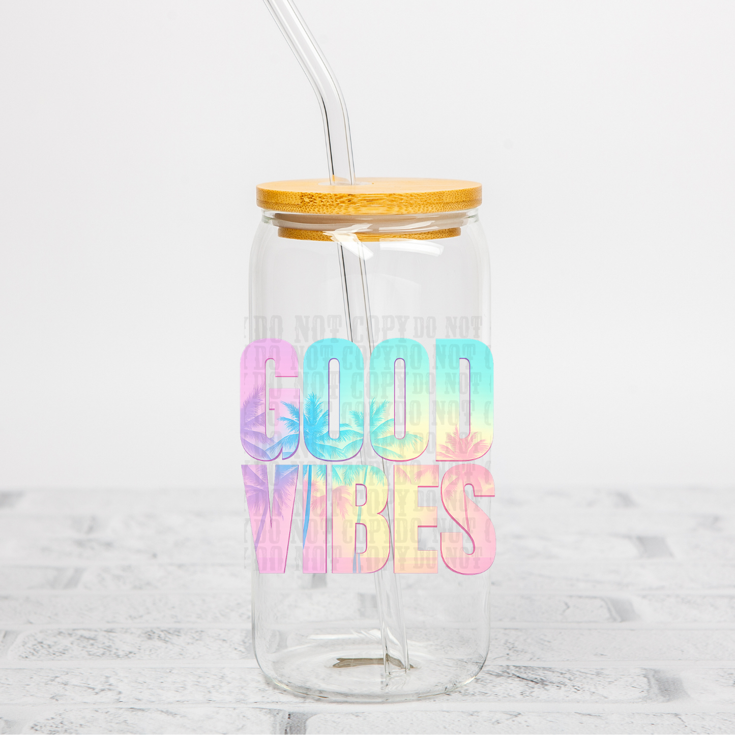 GOOD VIBES UV DTF DECAL