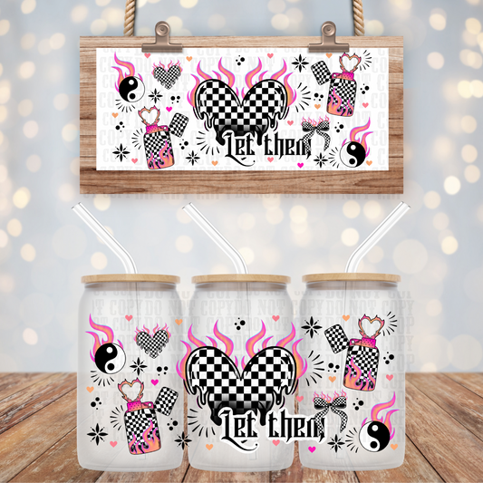 LET THEM UV DTF CUP WRAP