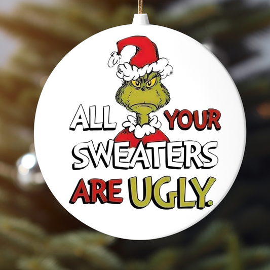 UGLY SWEATER UV DTF ORNAMENT DECAL