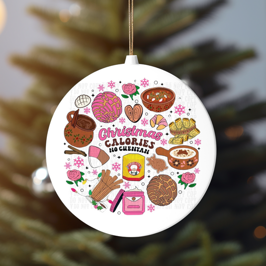 CALORIES NO CUENTA ORNAMENT UV DTF DECAL