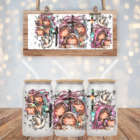 BABY NATIVITY SCENE UV DTF CUP WRAP