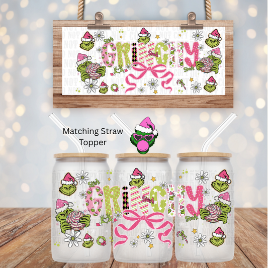 PATCHWORK GRUMPY UV DTF CUP WRAP