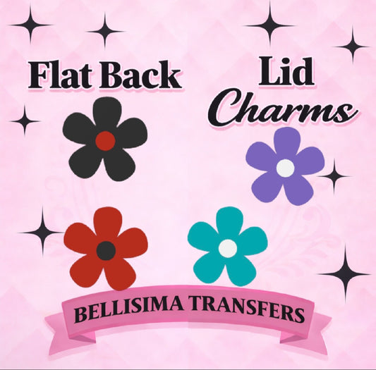FLOWERS  Flat Back Lid Charms