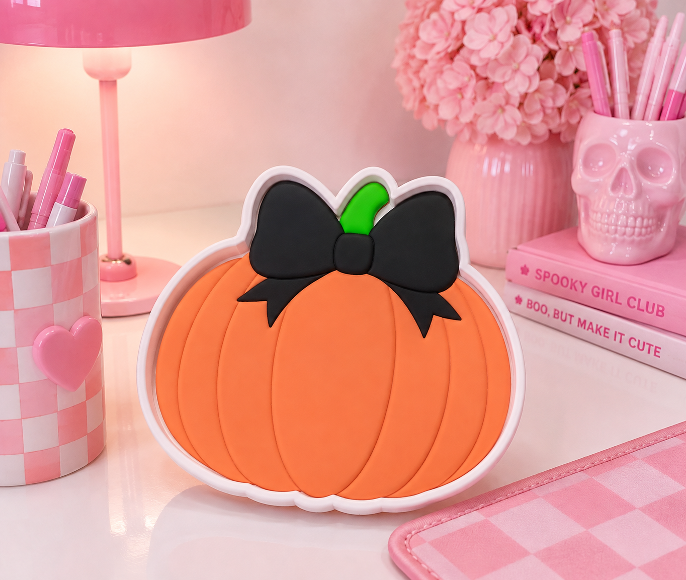 Bow Pumpkin Trinket Tray | Cute 3D Printed Catch-All Dish