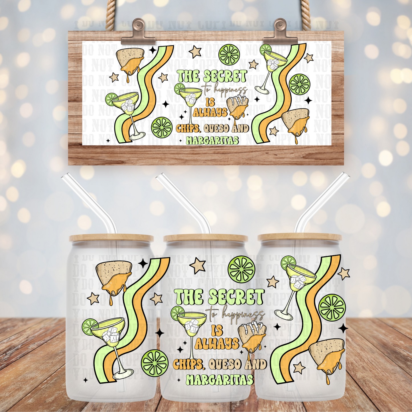 THE SECRET IS ALWAYS MARGS UV DTF CUP WRAP