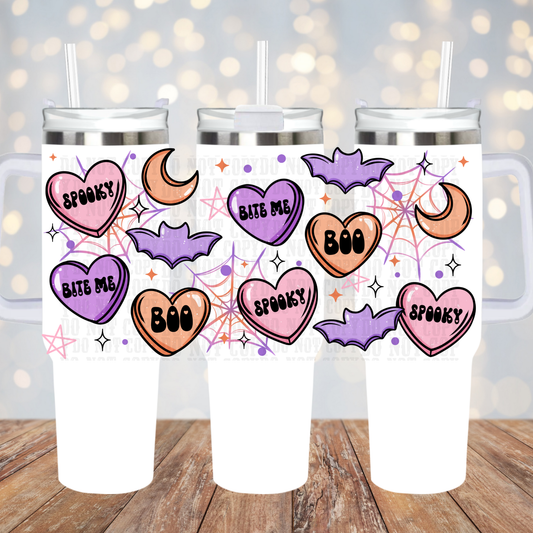 40OZ SPOOKY CONVERSATION HEARTS UV DTF CUP WRAP