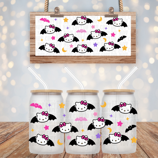 STACKED KITTEN BAT WINGS UV DTF CUP WRAP