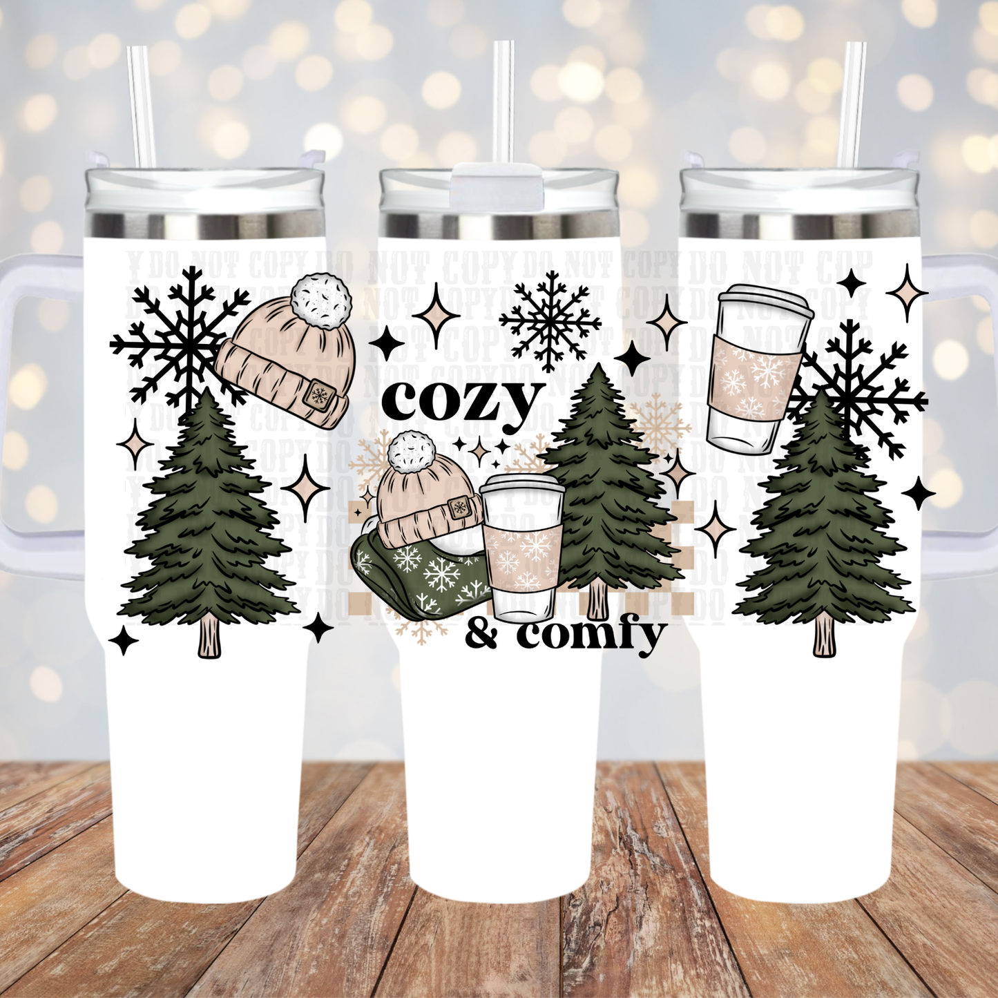 40oz COZY&COMFY UV DTF CUP WRAP