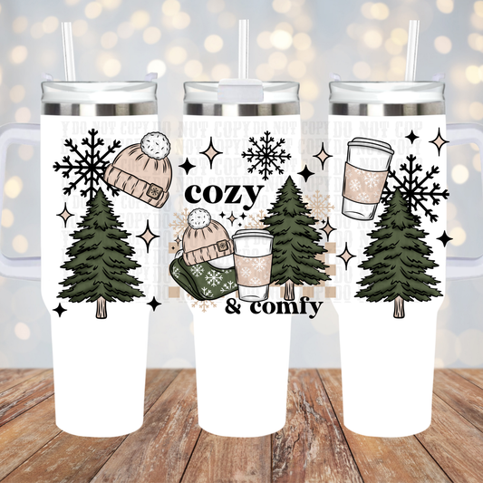40oz COZY&COMFY UV DTF CUP WRAP