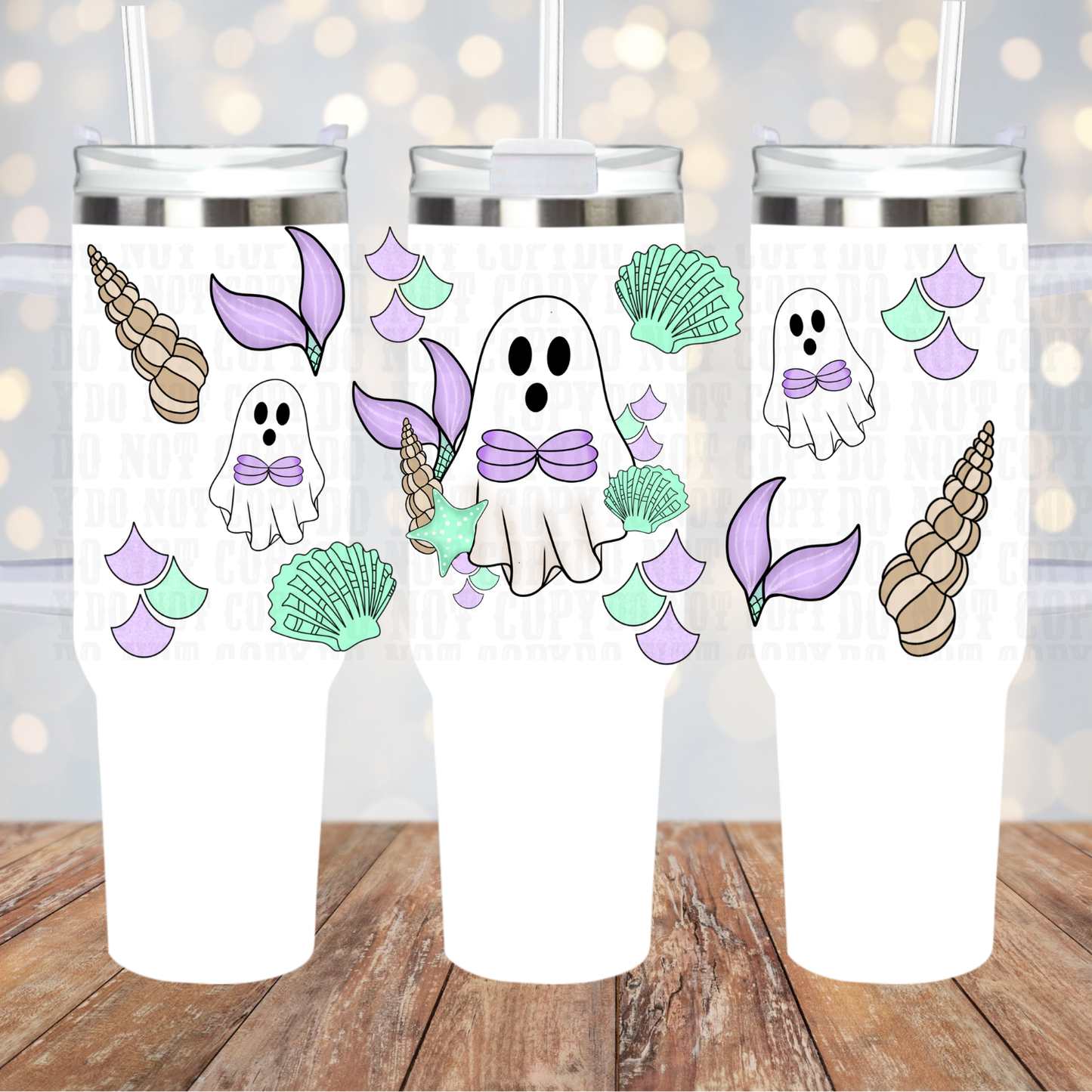 40oz MER-GHOSTY  UV DTF Cup Wrap