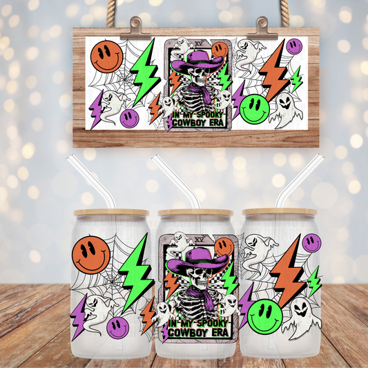 NEON SKELLY COWBOY UV DTF CUP WRAP