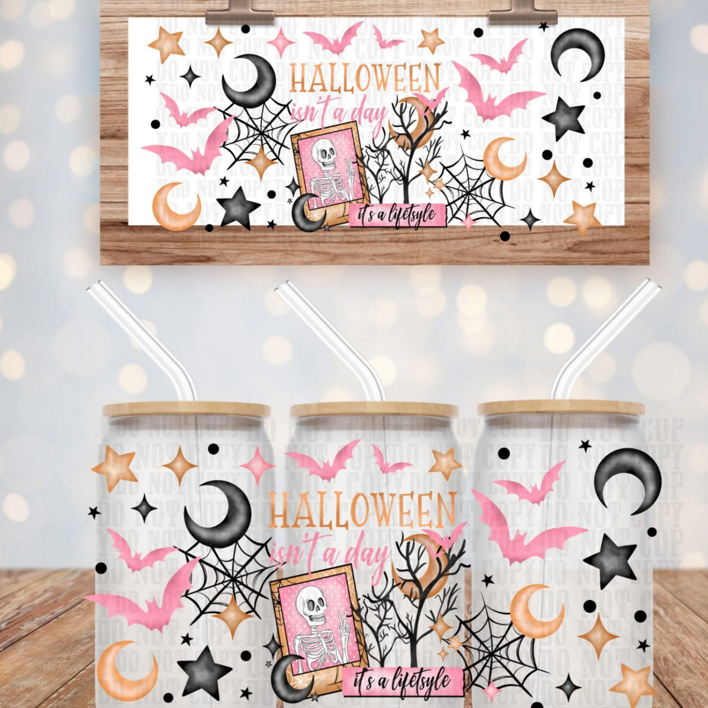 HALLOWEEN LIFESTYLE  UV DTF CUP WRAP