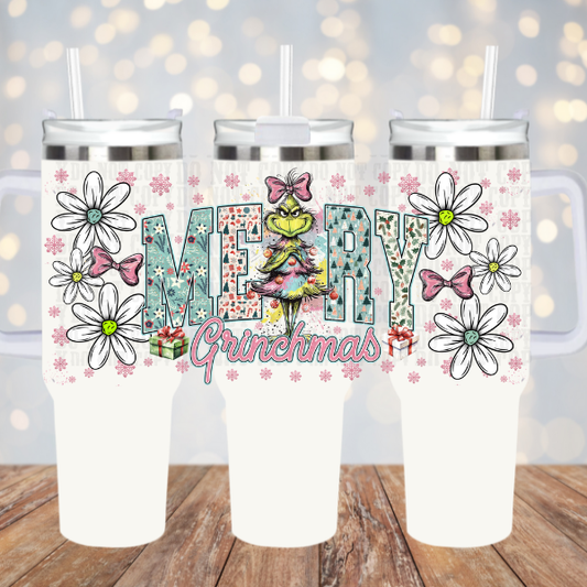 40oz FLORAL MRS GRUMPY UV DTF CUP WRAP