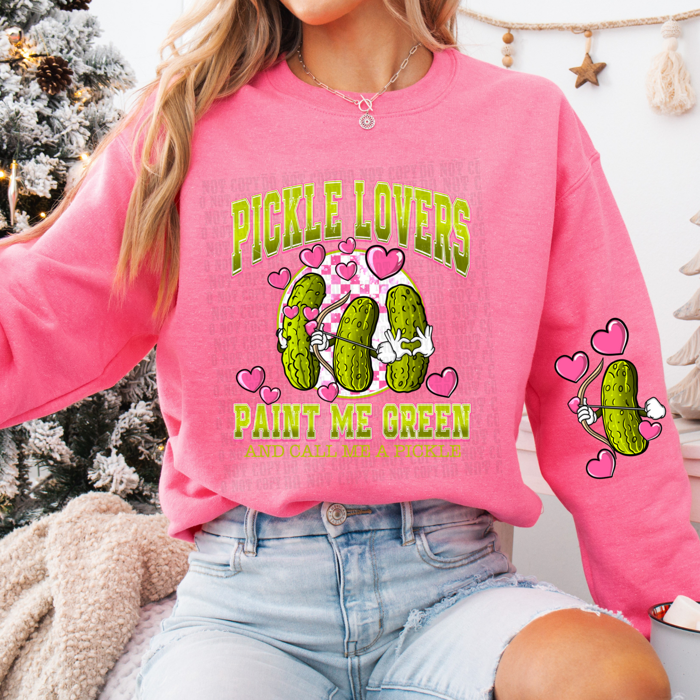 PICKLE LOVER VALENTINES WITH SLEEVE DTF