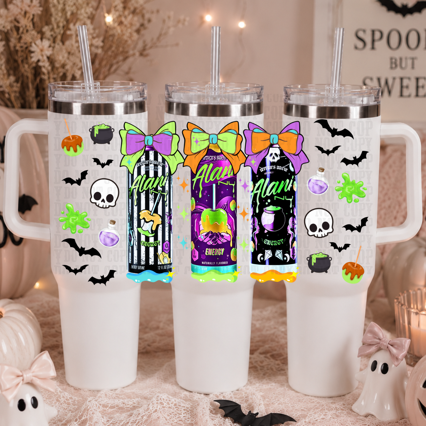 40oz  HALLOWEEN ENERGY  UV DTF CUP WRAP-SHOP EXCLUSIVE BY CIERA