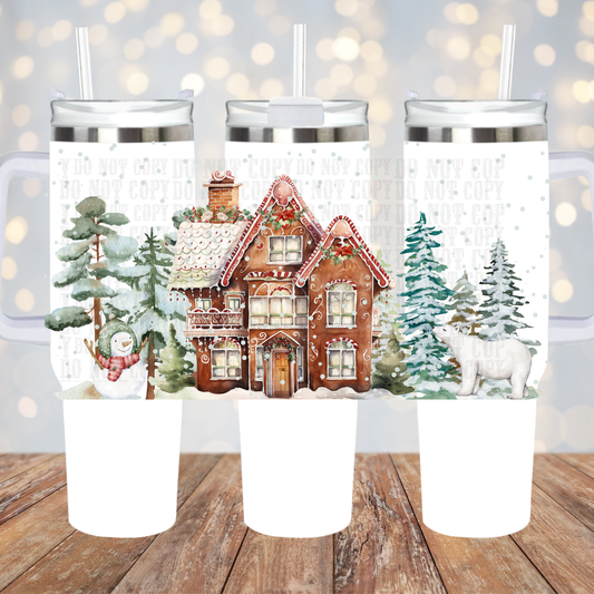 40oz WINTER VILLAGE UV DTF CUP WRAP
