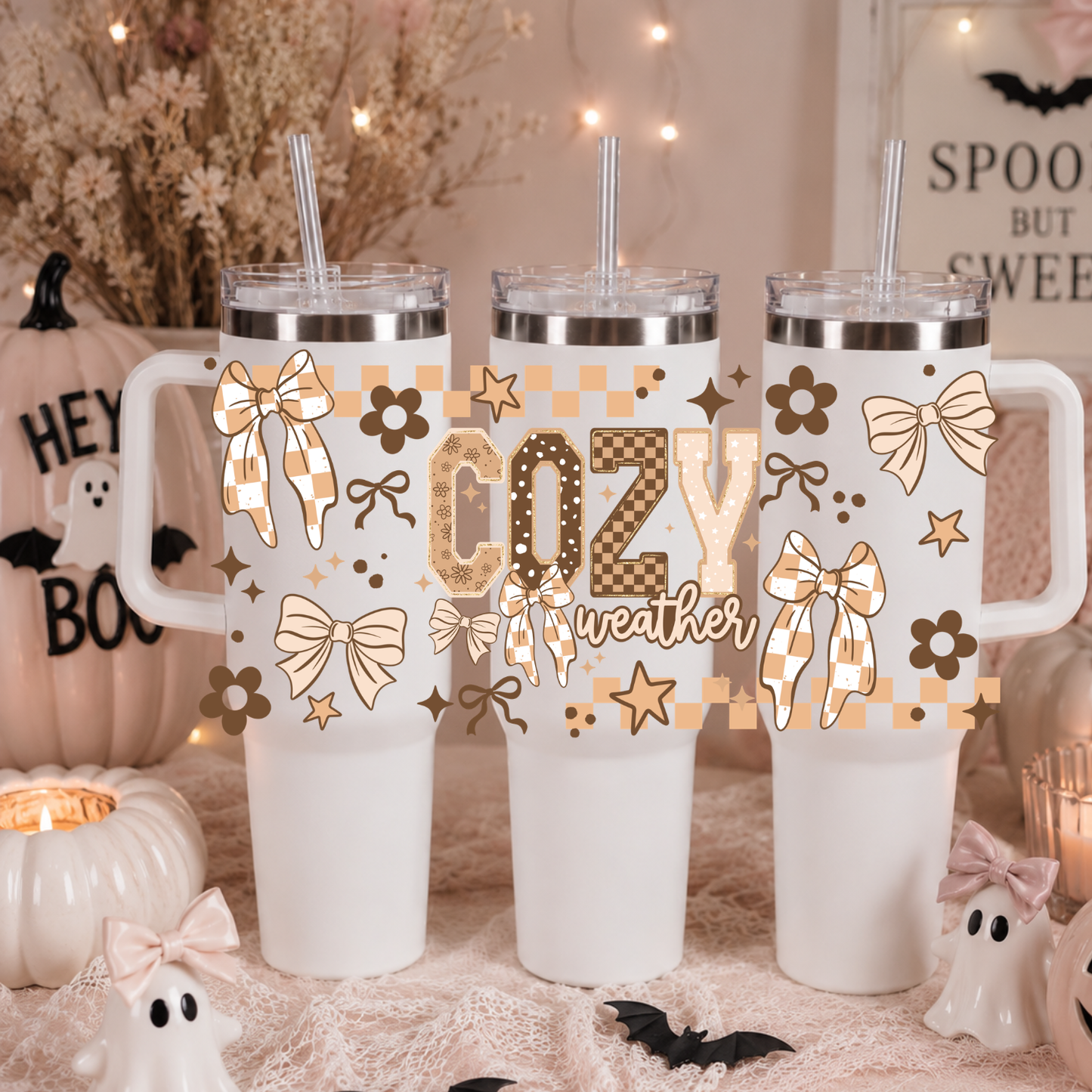 40oz COZY WEATHER COQUETTE UV DTF CUP WRAP