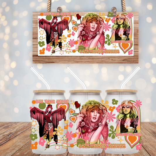 STEVIE NICKS UV DTF CUP WRAP