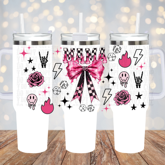 40oz MAMA BOW UV DTF Cup Wrap - SHOP EXCLUSIVE BY CIERRA