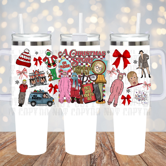 40oz XMAS STORY UV DTF CUP WRAP