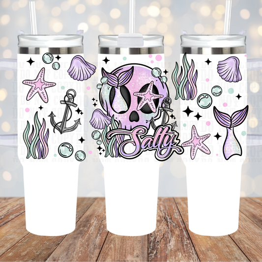 40oz SALTY SKELLY UV DTF Cup Wrap