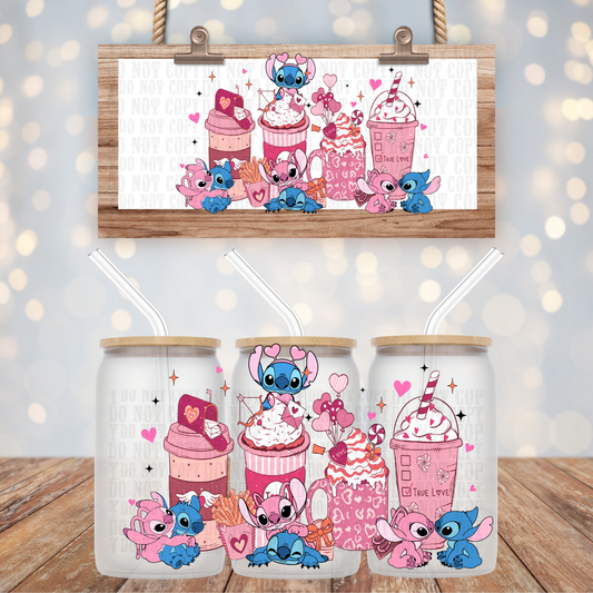 LOVE LATTE UV DTF CUP WRAP