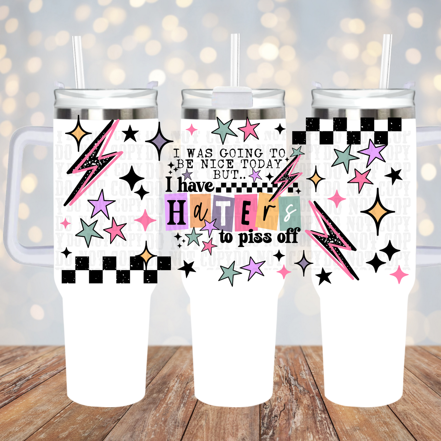 40oz HATERS UV DTF CUP WRAP