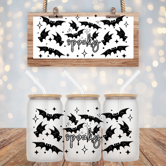 SPOOKY BATS UV DTF CUP WRAP
