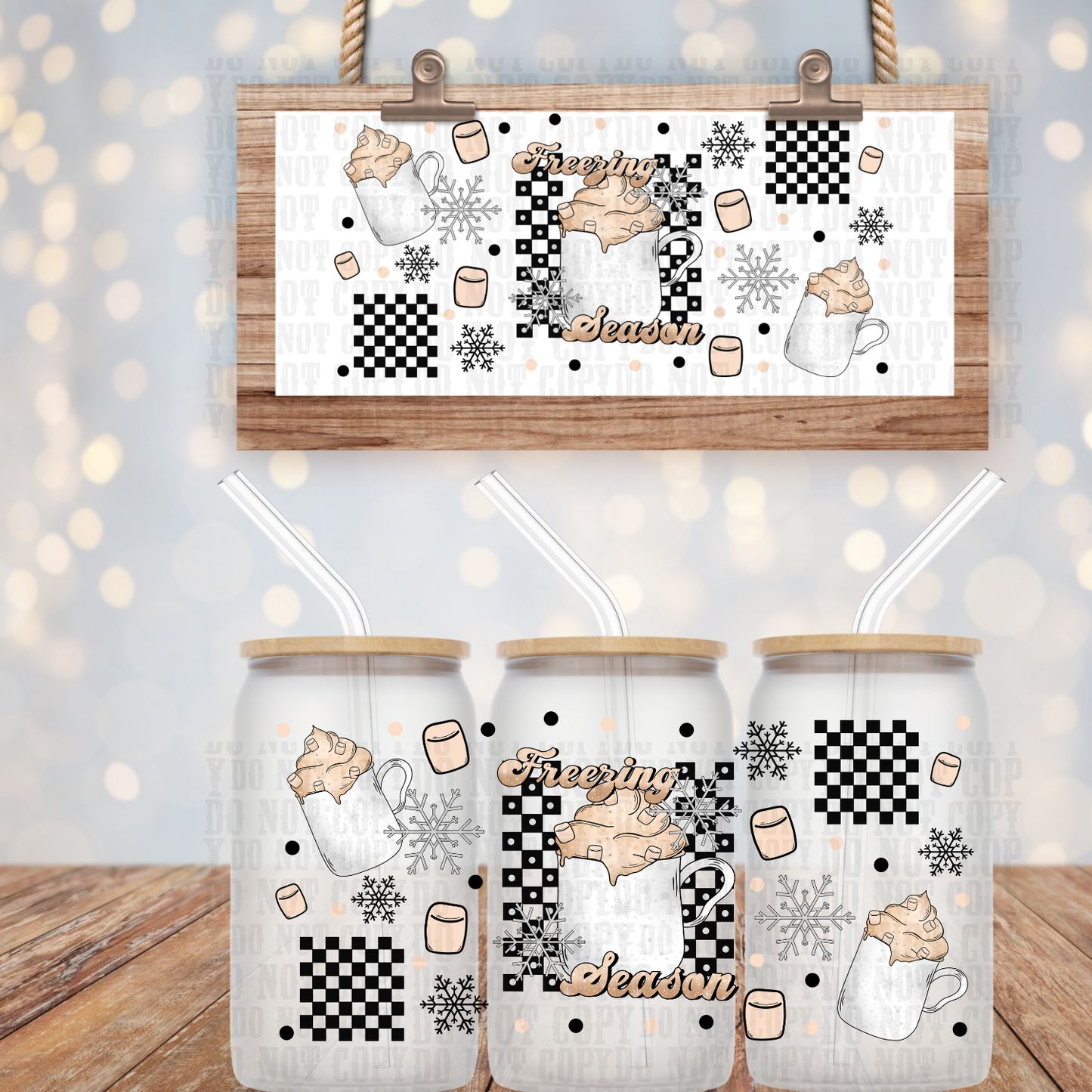 FREEZING SEASONS UV DTF CUP WRAP