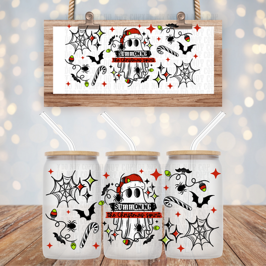 SUMMONING CHRISTMAS GHOSTY UV DTF CUP WRAP