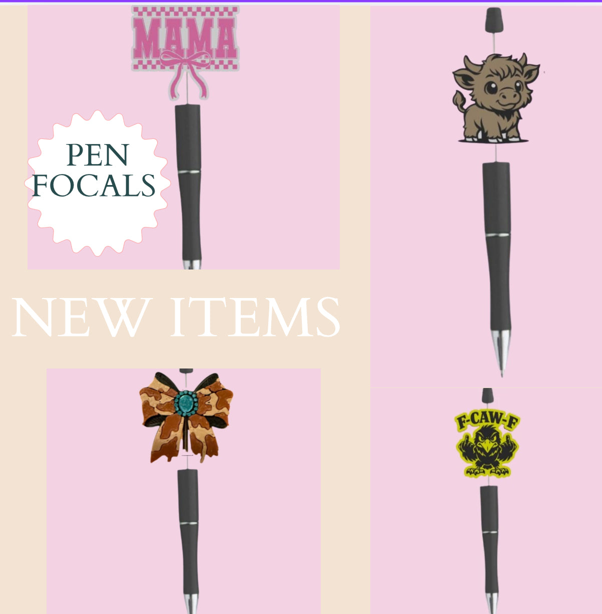Pen Focals – Interchangeable Decorative Pen Toppers | Cute Desk & Gift Accessory