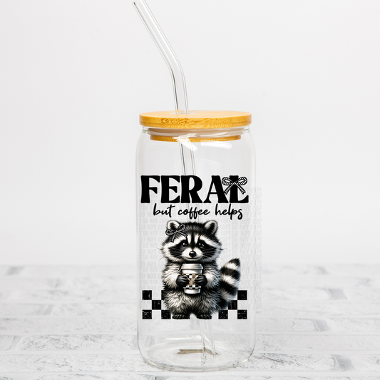 FERAL BEFORE COFFEE UV DTF DECAL