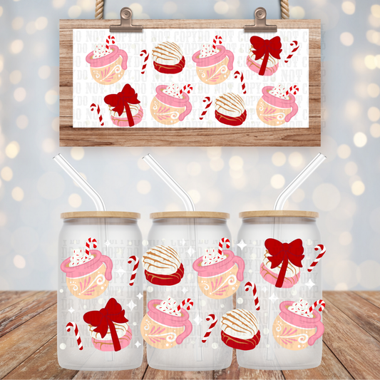 PINK HOLIDAY JARROS  UV DTF CUP WRAP