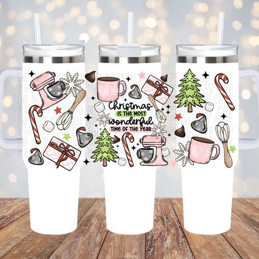 40oz CHRISTMAS BAKING UV DTF CUP WRAP