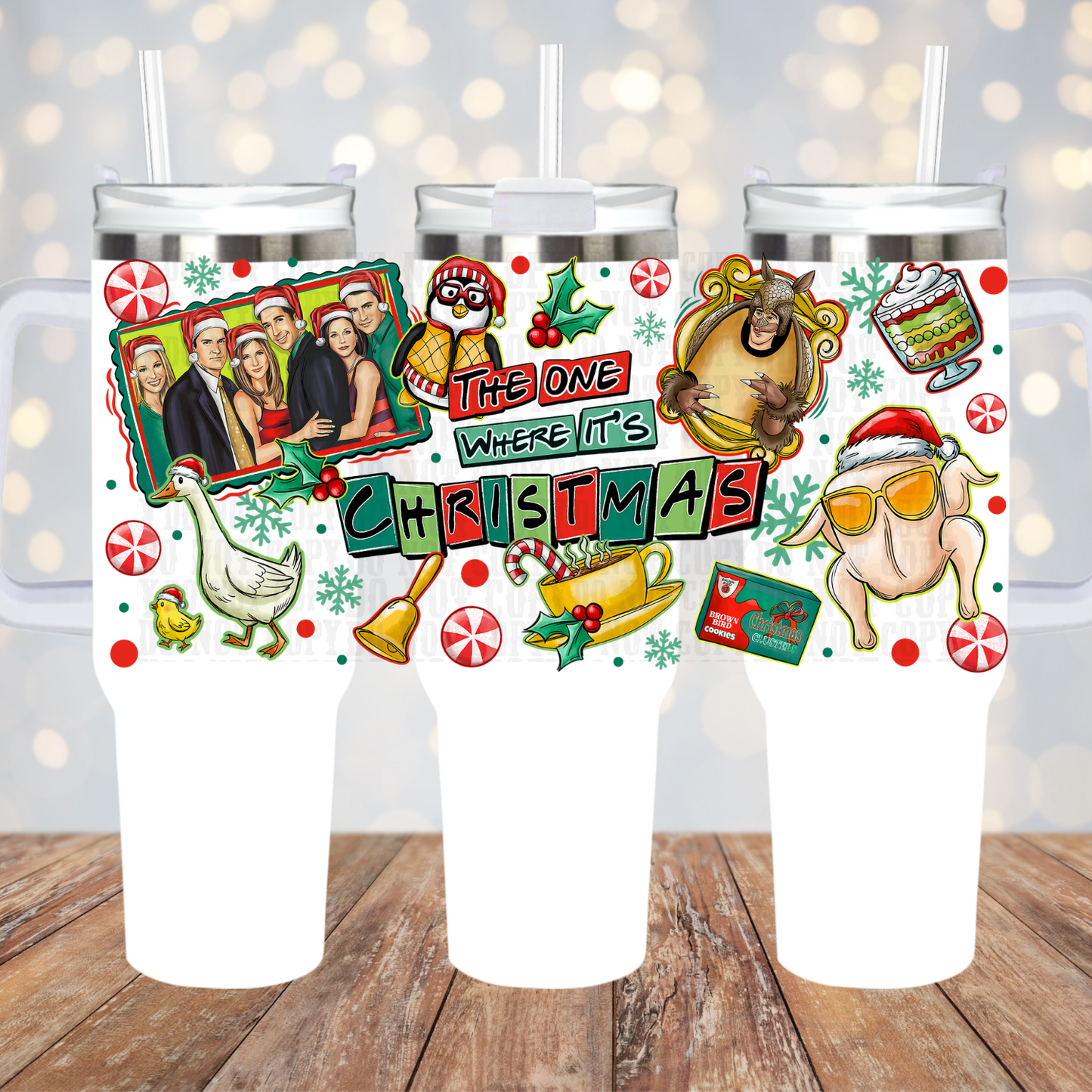 40oz FRIENDLY CHRISTMAS   UV DTF CUP WRAP