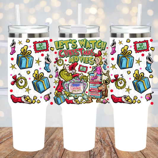 40oz WATCH GRUMPY MOVIES UV DTF CUP WRAP