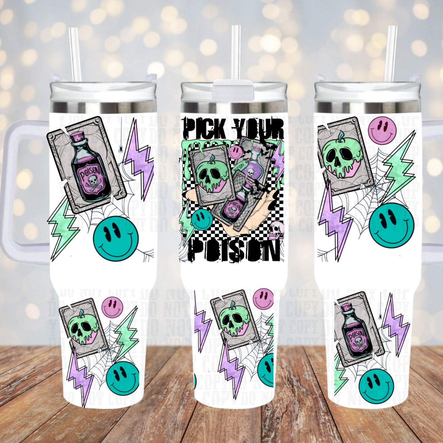 40oz PICK YOUR POISON UV DTF CUP WRAP