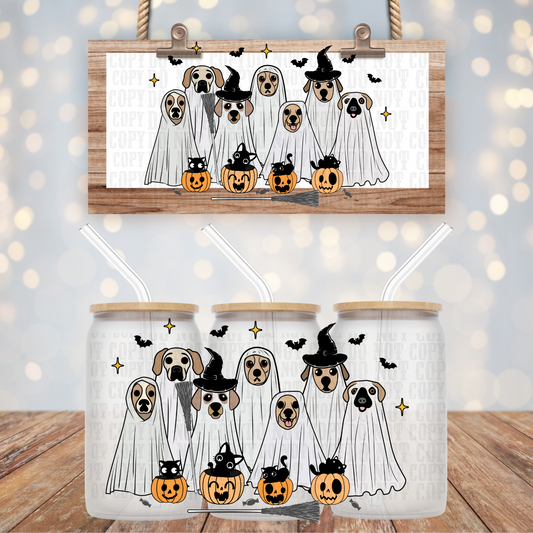 GHOSTY PUPS UV DTF CUP WRAP