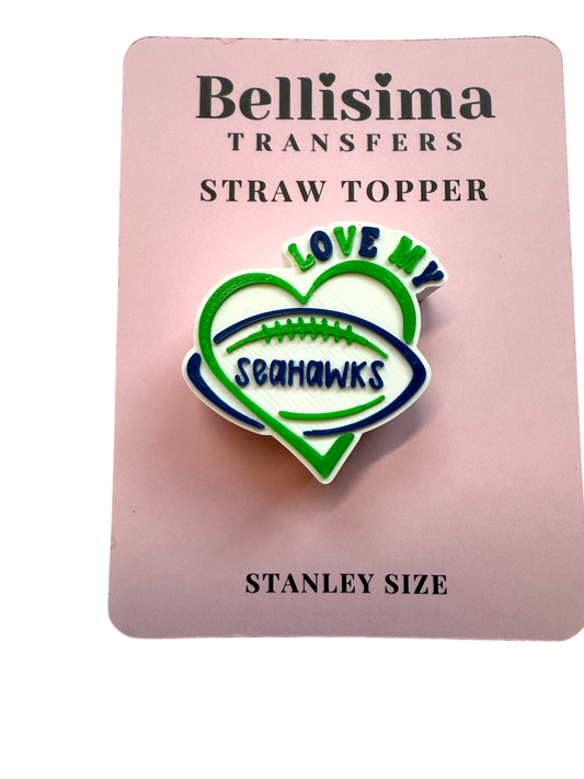 3D LOVE MY SEE-HAWK Straw Topper Standard or Stanley-SHOP EXCLUSIVE