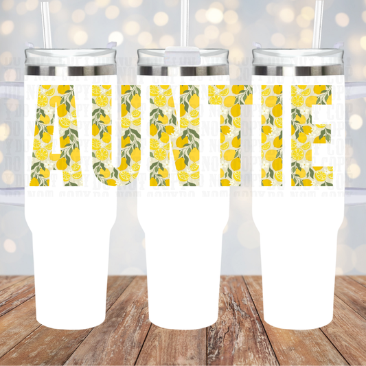 40oz LEMON AUNTIE UV DTF Cup Wrap -SHOP EXCLUSIVE BY CIERA