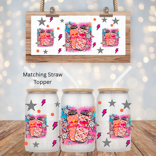 FESTIVE RED BULL  UV DTF CUP WRAP - SHOP EXCLUSIVE