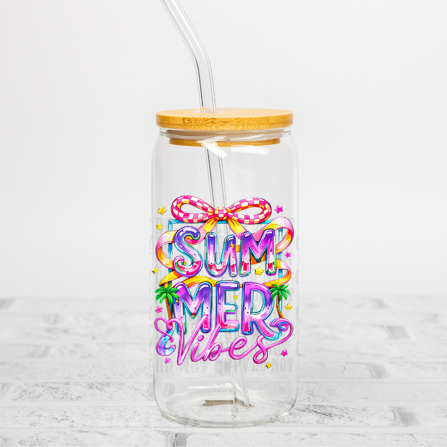 COQUETTE NEON SUMMER UV DTF DECAL