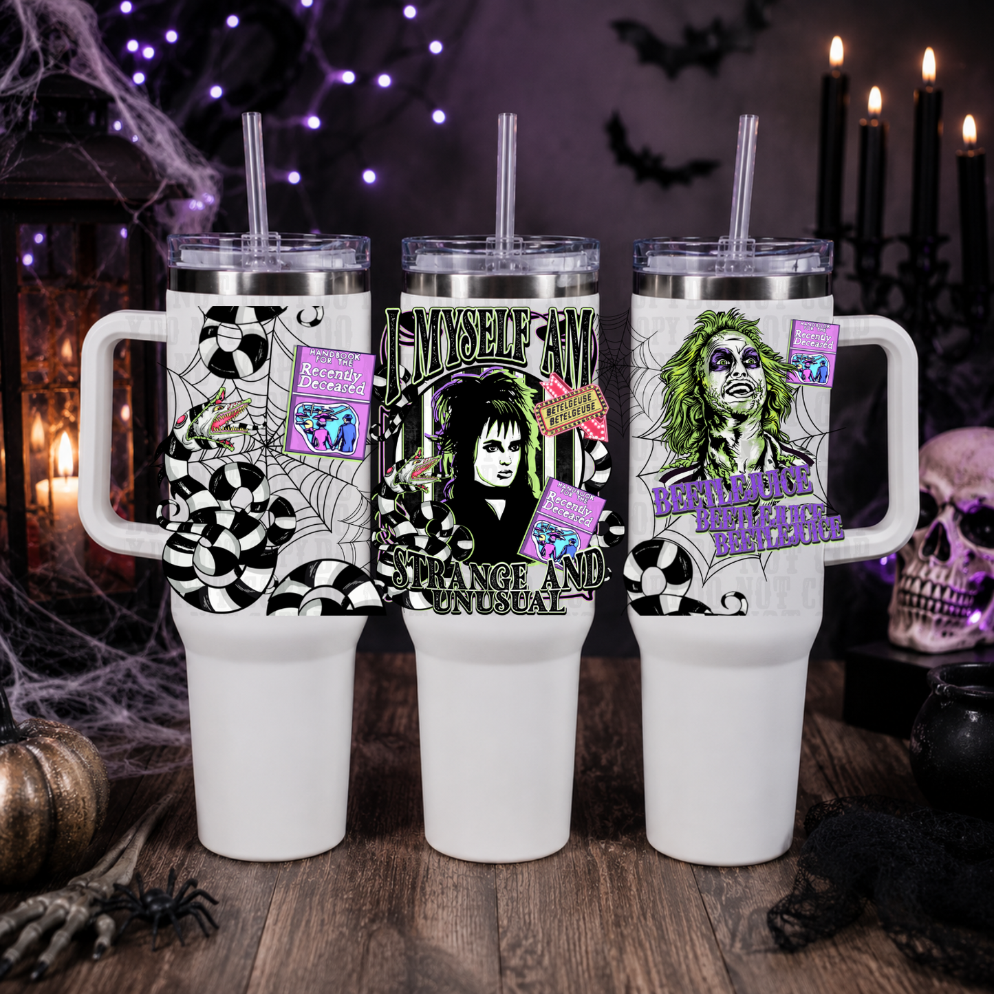 40oz  STRANGE AND UNUSUAL  UV DTF CUP WRAP