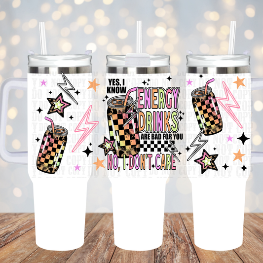 40oz NEON ENERGY DRINKS UV DTF CUP WRAP