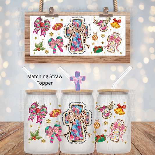 PREPPY FAITH CHRISTMAS DTF CUP WRAP