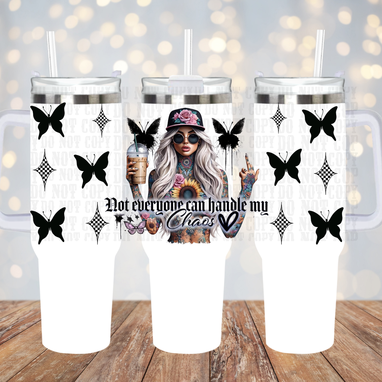 40oz CHAOS UV DTF Cup Wrap